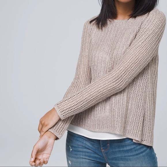 WHBM - Sequin Twofer Sweater - Picture 2 of 4